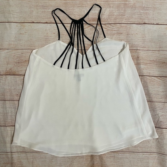 Express white blouse with black multi- strap size M - Picture 7 of 9